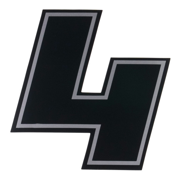 bike it Bike it deluxe 4 inch race numbers black - #4